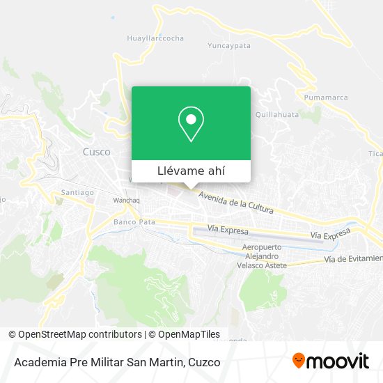 Mapa de Academia Pre Militar San Martin