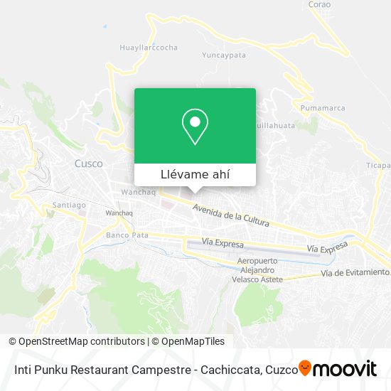 Mapa de Inti Punku Restaurant Campestre - Cachiccata