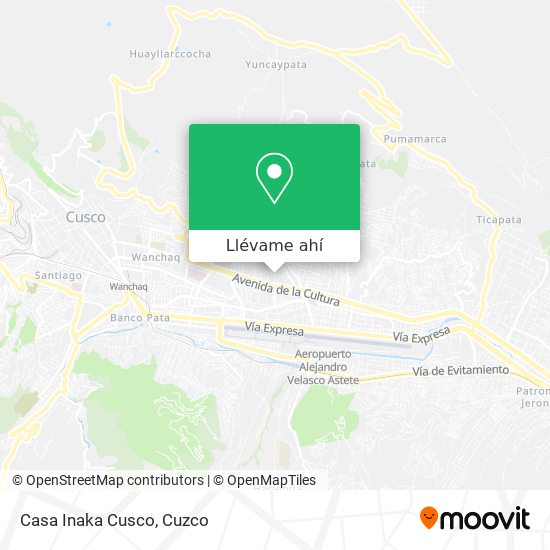 Mapa de Casa Inaka Cusco