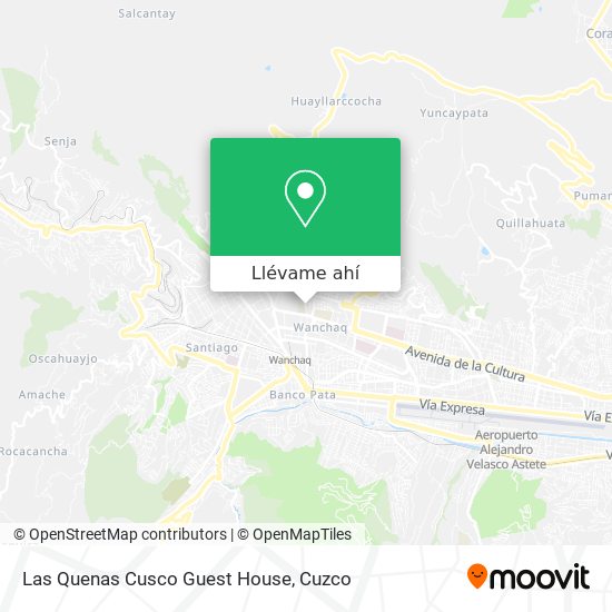 Mapa de Las Quenas Cusco Guest House