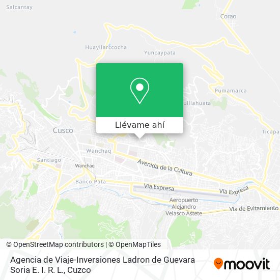 Mapa de Agencia de Viaje-Inversiones Ladron de Guevara Soria E. I. R. L.
