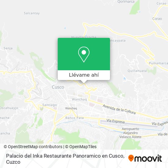 Mapa de Palacio del Inka Restaurante Panoramico en Cusco