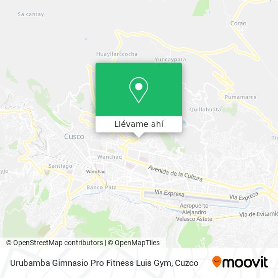 Mapa de Urubamba Gimnasio Pro Fitness Luis Gym