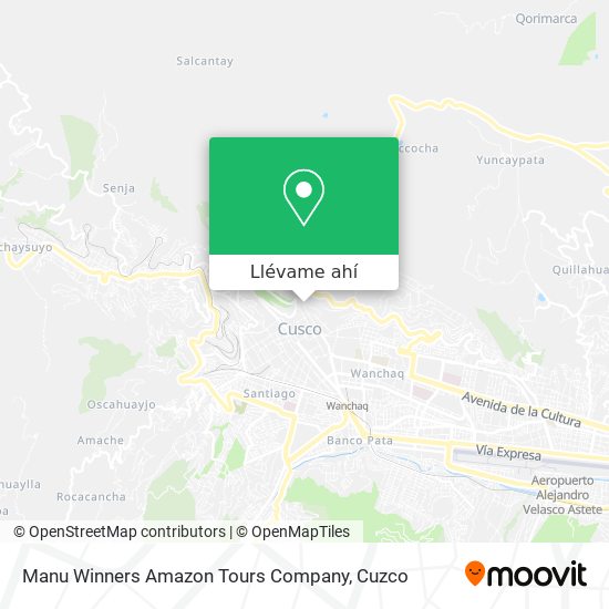 Mapa de Manu Winners Amazon Tours Company
