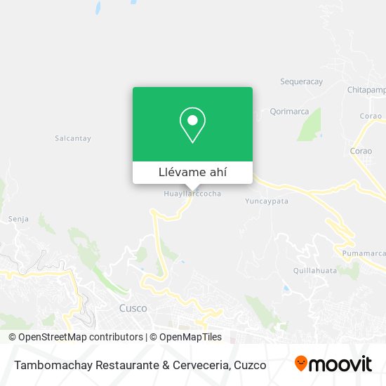 Mapa de Tambomachay Restaurante & Cerveceria