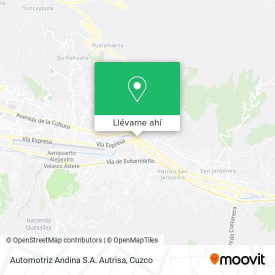Mapa de Automotriz Andina S.A. Autrisa