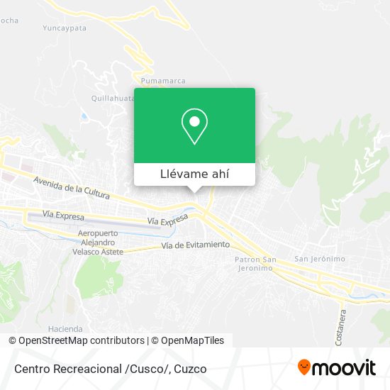 Mapa de Centro Recreacional /Cusco/