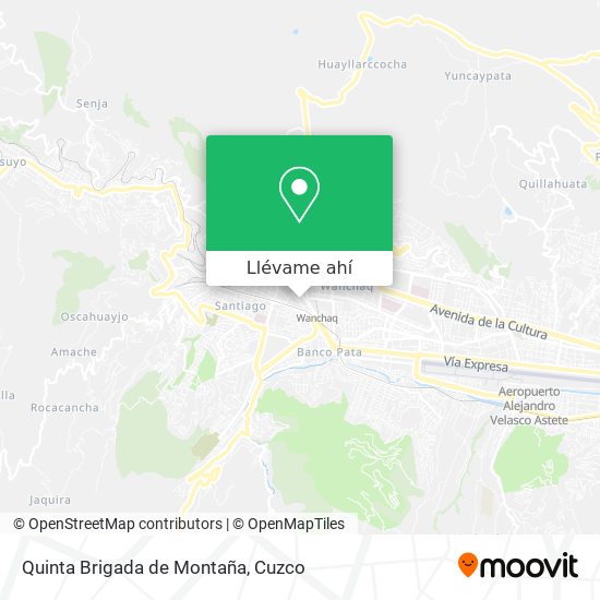 Mapa de Quinta Brigada de Montaña