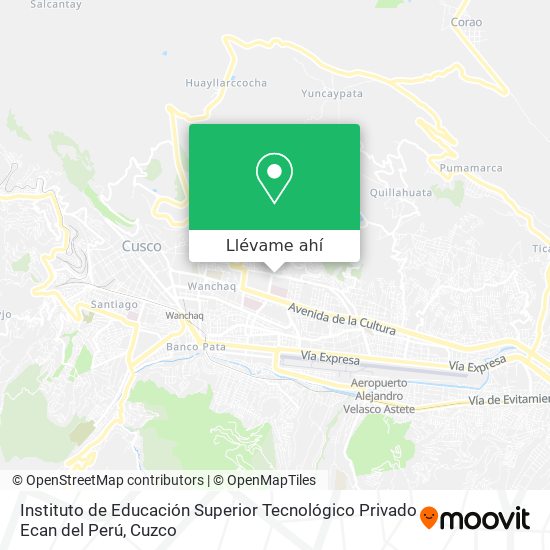 Mapa de Instituto de Educación Superior Tecnológico Privado Ecan del Perú