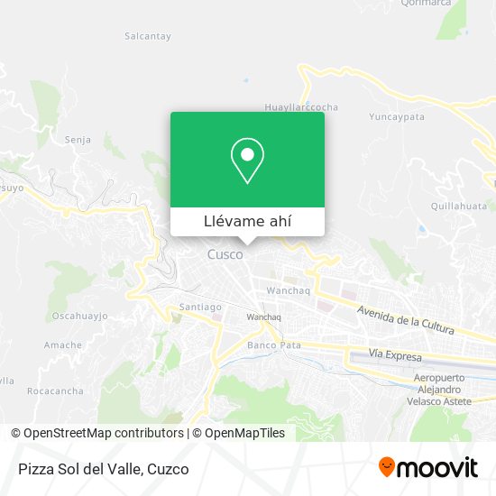 Mapa de Pizza Sol del Valle