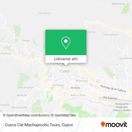 Mapa de Cusco Cat Machupicchu Tours