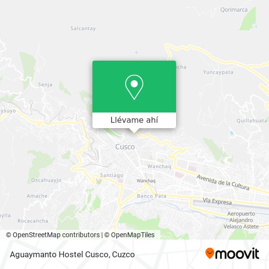 Mapa de Aguaymanto Hostel Cusco