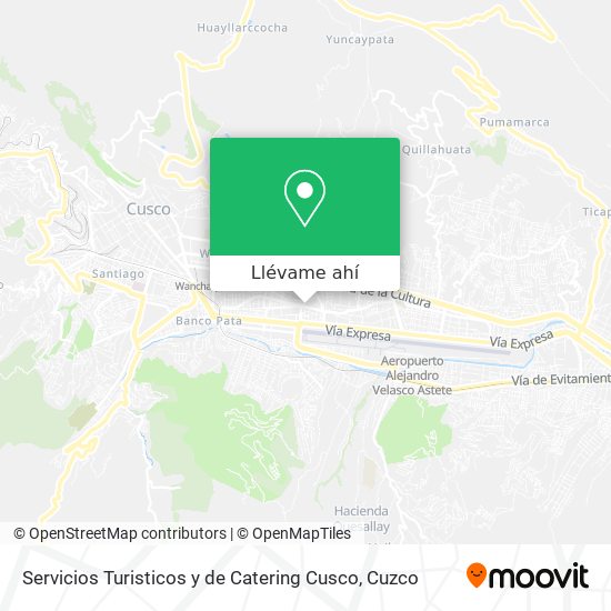 Mapa de Servicios Turisticos y de Catering Cusco