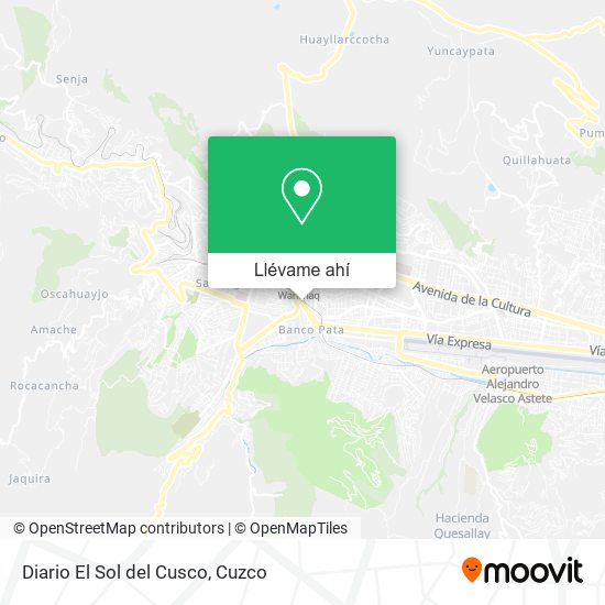 Mapa de Diario El Sol del Cusco