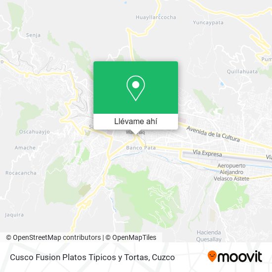 Mapa de Cusco Fusion Platos Tipicos y Tortas