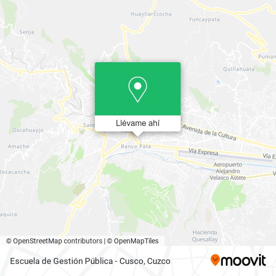 Mapa de Escuela de Gestión Pública - Cusco
