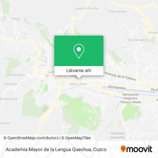 Mapa de Academia Mayor de la Lengua Quechua