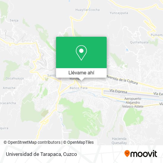 Mapa de Universidad de Tarapaca
