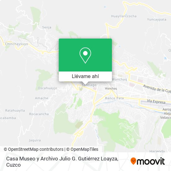 Mapa de Casa Museo y Archivo Julio G. Gutiérrez Loayza