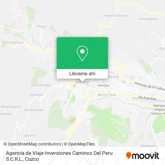 Mapa de Agencia de Viaje-Inversiones Caminos Del Peru S.C.R.L.