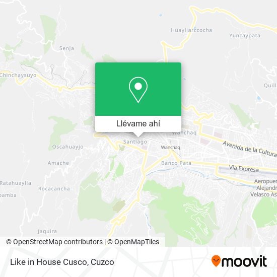Mapa de Like in House Cusco