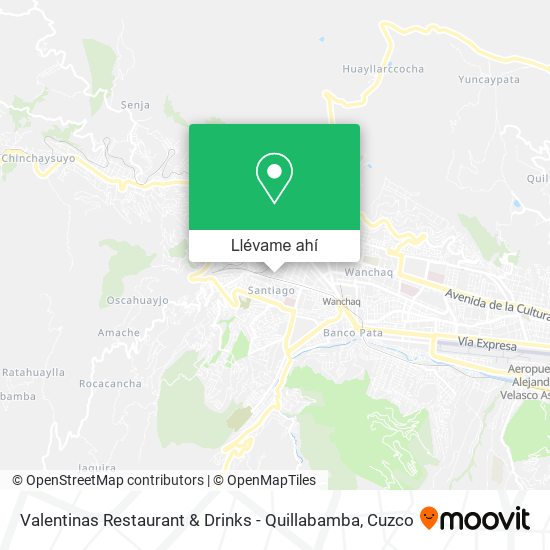 Mapa de Valentinas Restaurant & Drinks - Quillabamba