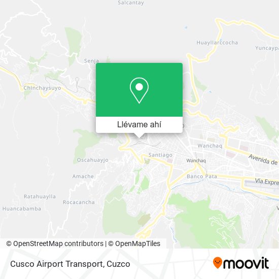 Mapa de Cusco Airport Transport