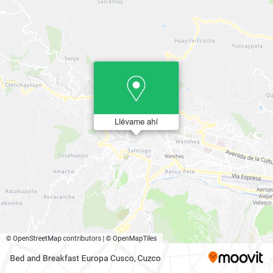 Mapa de Bed and Breakfast Europa Cusco