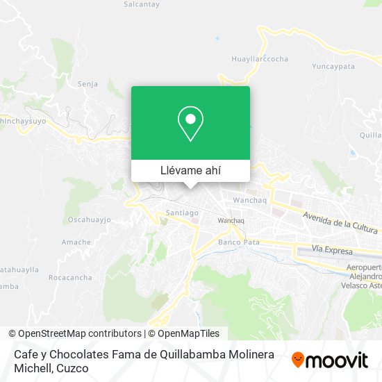 Mapa de Cafe y Chocolates Fama de Quillabamba Molinera Michell