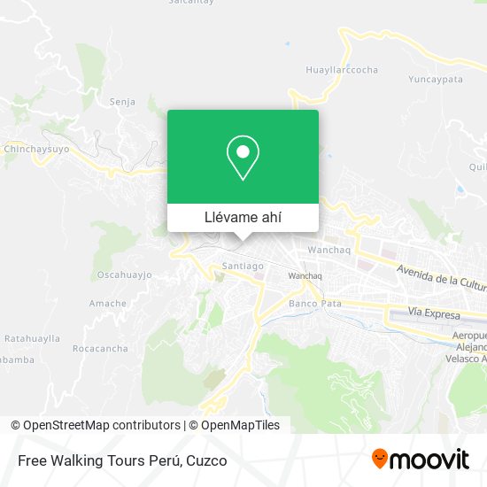 Mapa de Free Walking Tours Perú