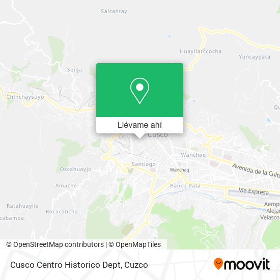 Mapa de Cusco Centro Historico Dept