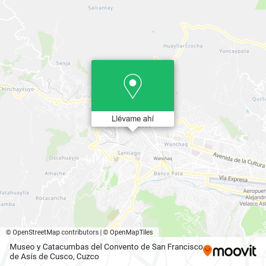 Mapa de Museo y Catacumbas del Convento de San Francisco de Asís de Cusco