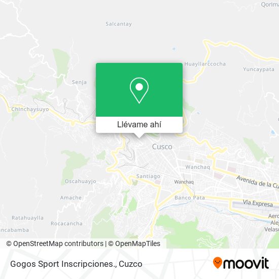 Mapa de Gogos Sport Inscripciones.