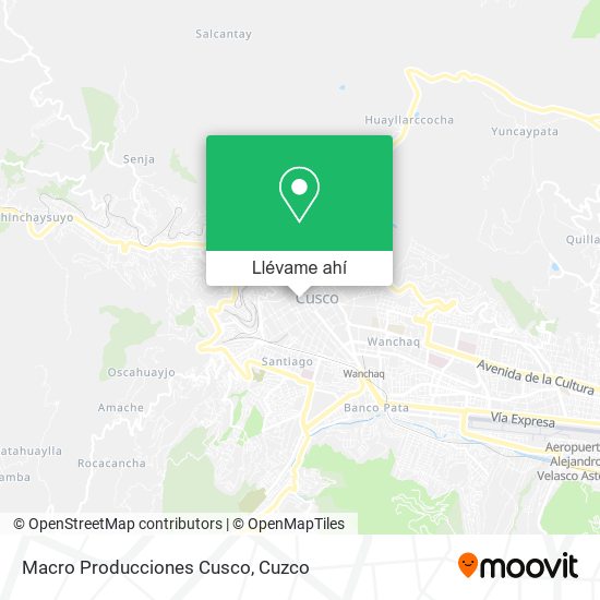Mapa de Macro Producciones Cusco