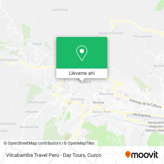 Mapa de Vilcabamba Travel Peru - Day Tours