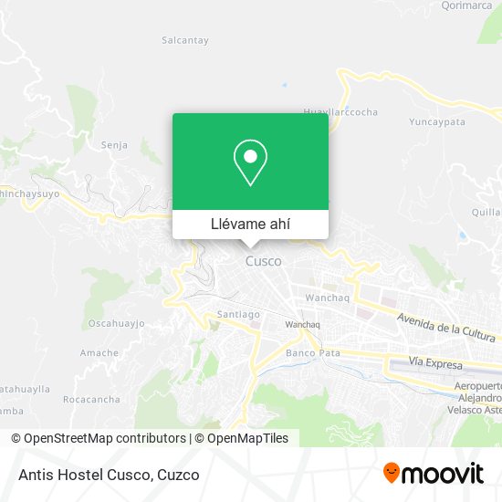Mapa de Antis Hostel Cusco