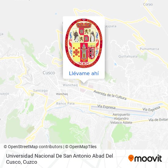 Mapa de Universidad Nacional De San Antonio Abad Del Cusco