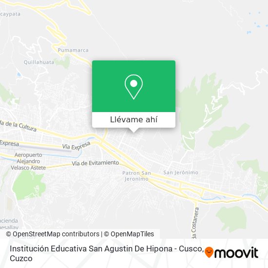 Mapa de Institución Educativa San Agustin De Hipona - Cusco