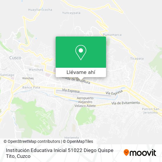 Mapa de Institución Educativa Inicial 51022 Diego Quispe Tito