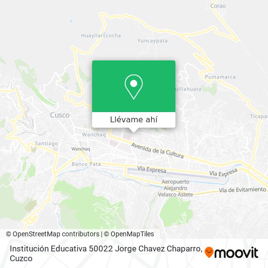 Mapa de Institución Educativa 50022 Jorge Chavez Chaparro