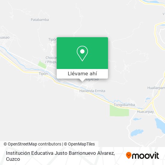 Mapa de Institución Educativa Justo Barrionuevo Alvarez