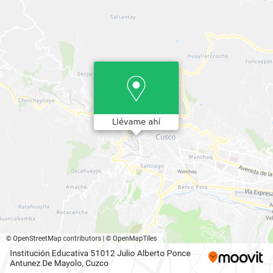 Mapa de Institución Educativa 51012 Julio Alberto Ponce Antunez De Mayolo