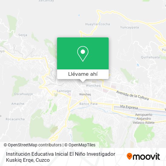 Mapa de Institución Educativa Inicial El Niño Investigador Kuskiq Erqe