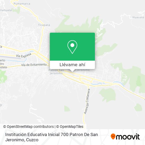 Mapa de Institución Educativa Inicial 700 Patron De San Jeronimo