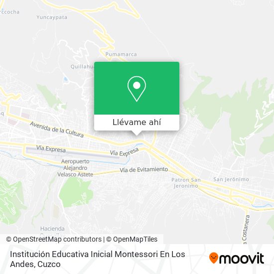 Mapa de Institución Educativa Inicial Montessori En Los Andes