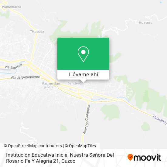 Mapa de Institución Educativa Inicial Nuestra Señora Del Rosario Fe Y Alegria 21