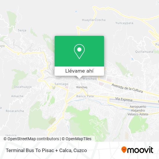 Mapa de Terminal Bus To Pisac + Calca