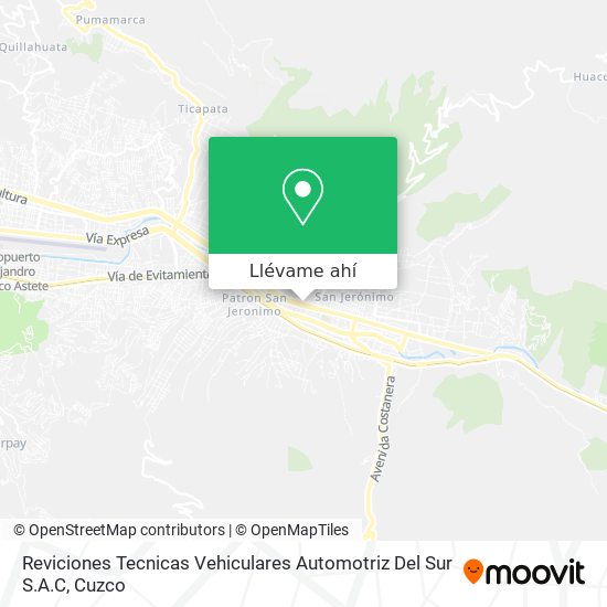 Mapa de Reviciones Tecnicas Vehiculares Automotriz Del Sur S.A.C