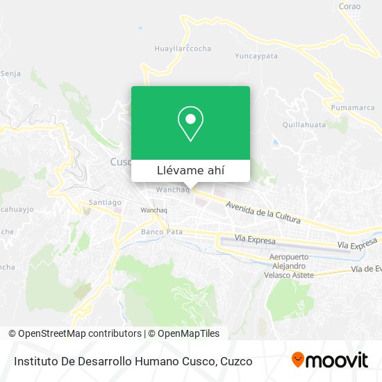 Mapa de Instituto De Desarrollo Humano Cusco