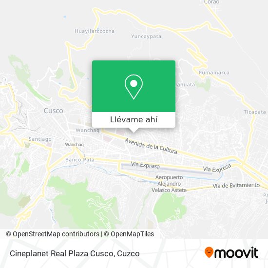 Mapa de Cineplanet Real Plaza Cusco